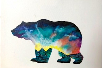 Paint Nite: Galaxy Mountain Bear